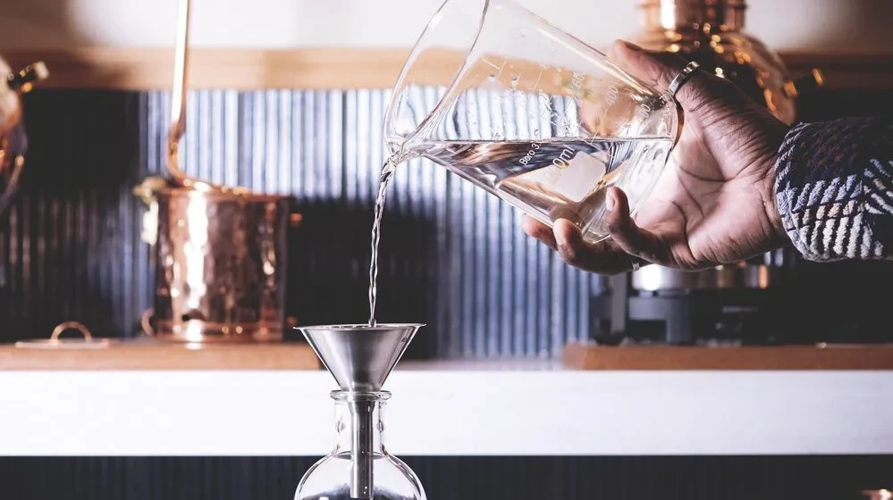 Distillation workshop in a Parisian micro-distillery